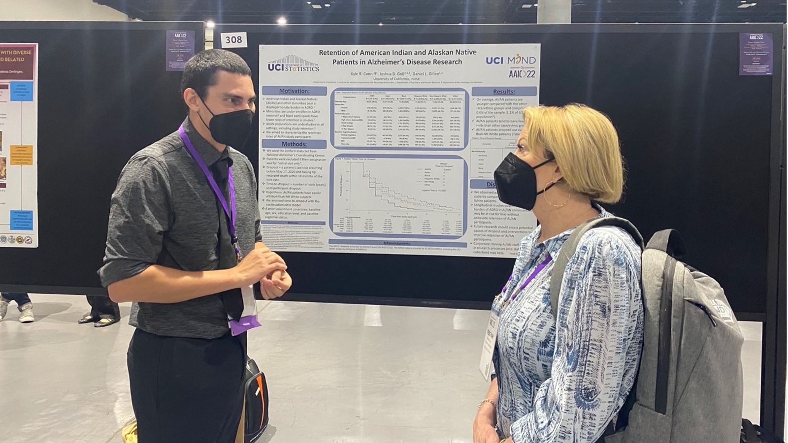 Kyle Conniff Presenting Research Poster