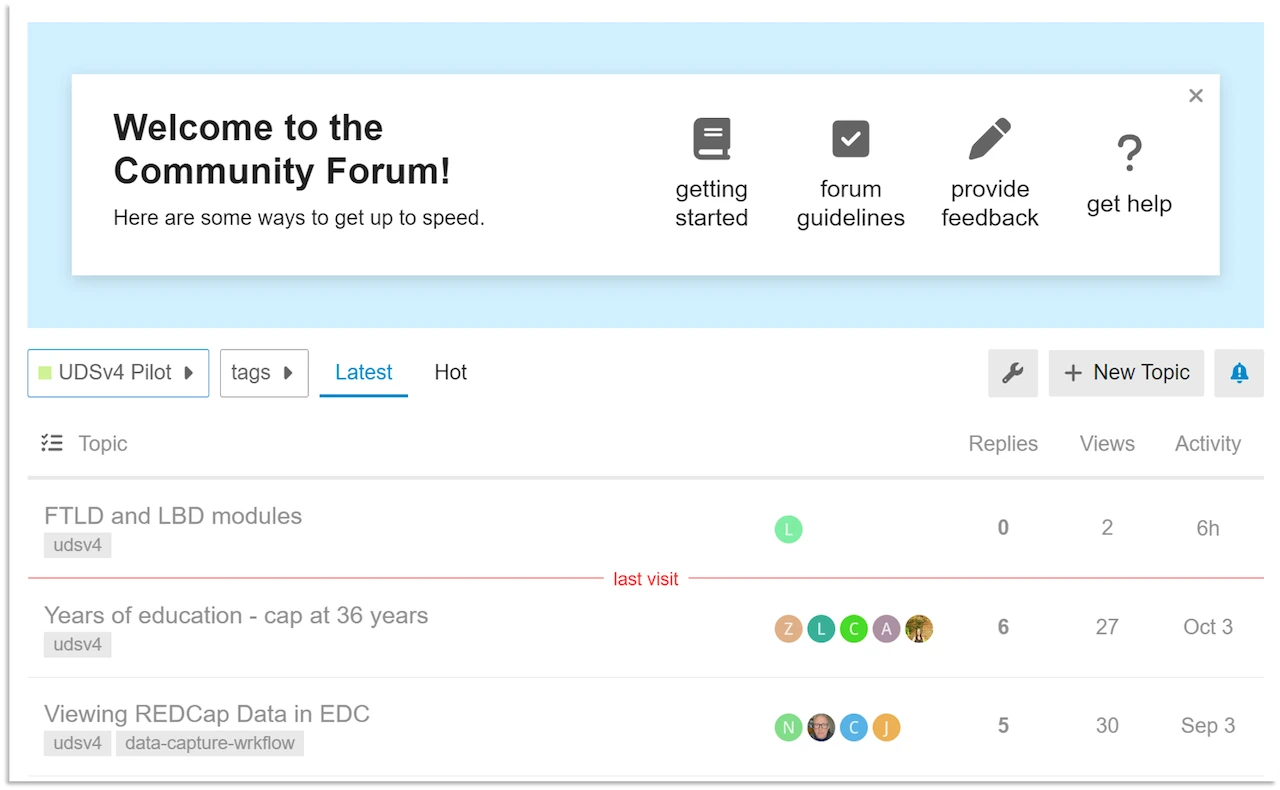 ADRC Community Forum Screenshot