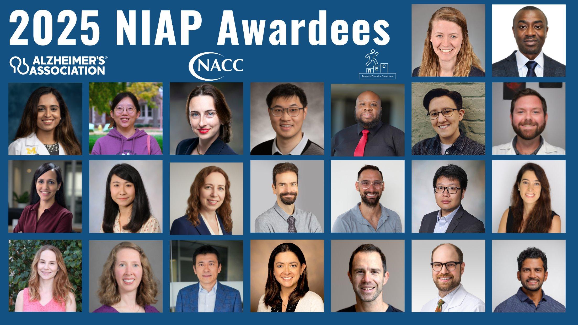 2025 NIAP Awardee headshot collage